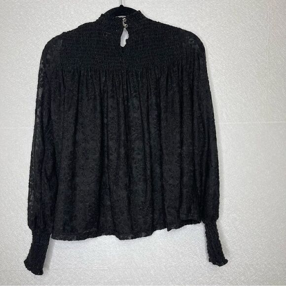 anthropologie Deletta Amanna Mock Neck Lace Top S - Picture 7 of 7